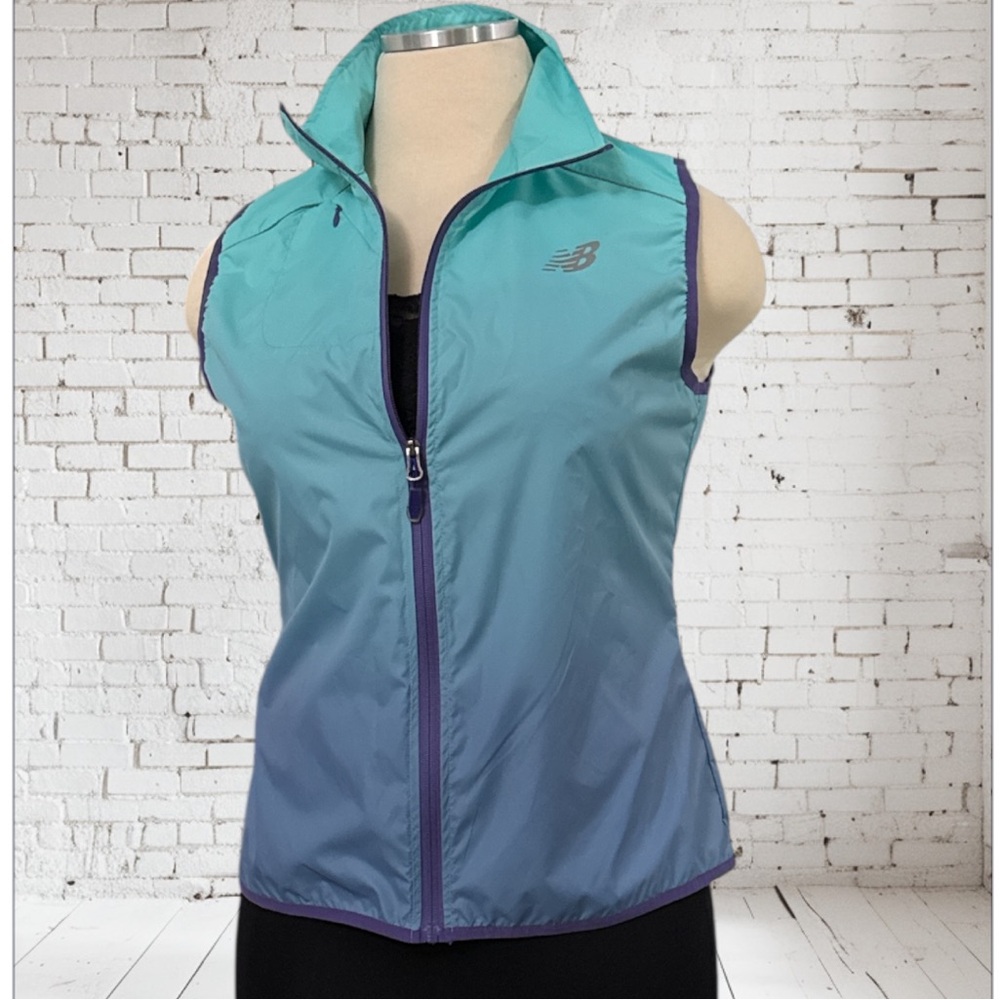 NEW BALANCE Aqua and Purple Ombré Vest ~ Like New